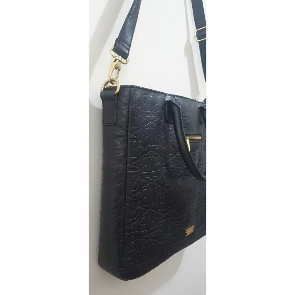 Badgley Mischka Debossed Handle Bag